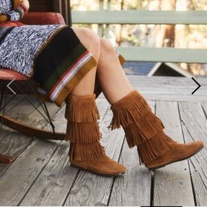 3 Layer Fringe Boot Minnetonka